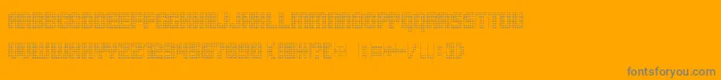 Pointersistersseparated-fontti – harmaat kirjasimet oranssilla taustalla