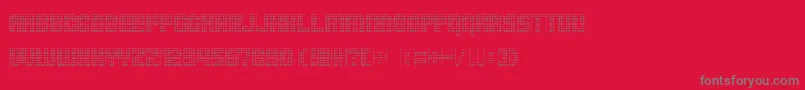 Pointersistersseparated-Schriftart – Graue Schriften auf rotem Hintergrund