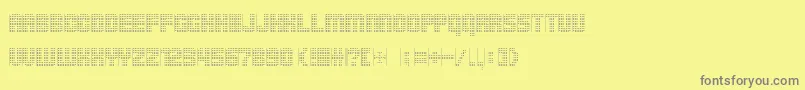Pointersistersseparated Font – Gray Fonts on Yellow Background