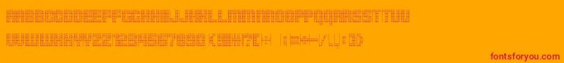 Pointersistersseparated Font – Red Fonts on Orange Background