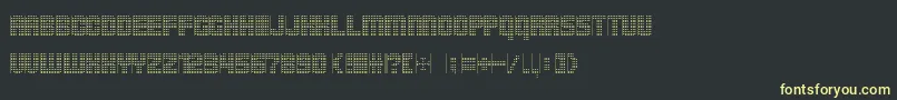 Шрифт Pointersistersseparated – жёлтые шрифты на чёрном фоне