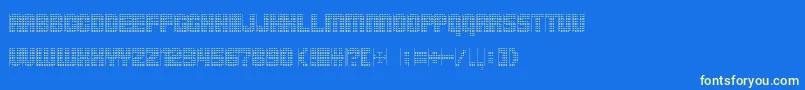 Fonte Pointersistersseparated – fontes amarelas em um fundo azul
