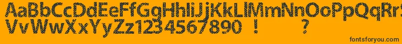 Fabric Font – Black Fonts on Orange Background