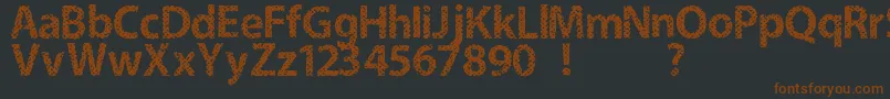 Fabric-fontti – ruskeat fontit mustalla taustalla