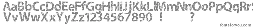 Fabric Font – Gray Fonts on White Background