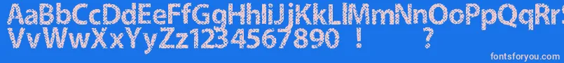 Fabric Font – Pink Fonts on Blue Background