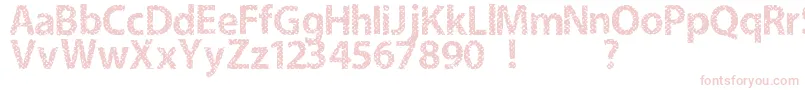 Fabric Font – Pink Fonts on White Background