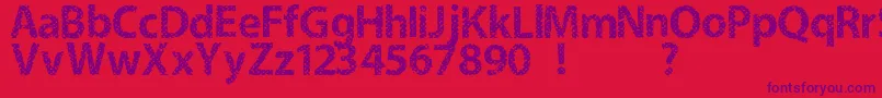 Fabric Font – Purple Fonts on Red Background