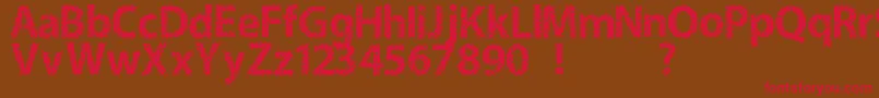 Fabric Font – Red Fonts on Brown Background