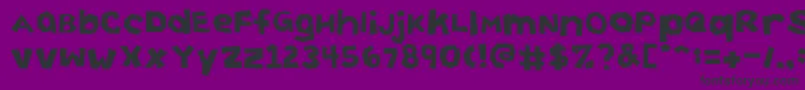 フォントCuttingCorners – 紫の背景に黒い文字