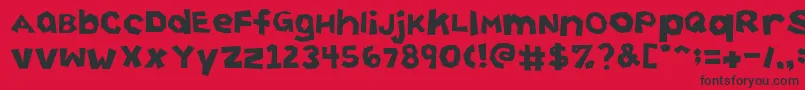 CuttingCorners Font – Black Fonts on Red Background