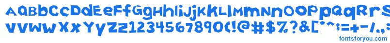 Шрифт CuttingCorners – синие шрифты на белом фоне