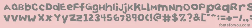 CuttingCorners Font – Gray Fonts on Pink Background