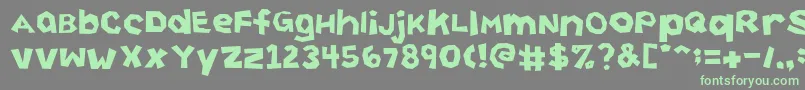 CuttingCorners Font – Green Fonts on Gray Background