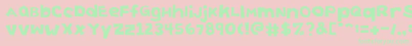 CuttingCorners Font – Green Fonts on Pink Background