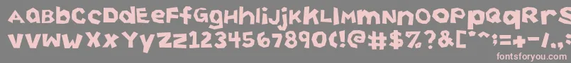 CuttingCorners-fontti – vaaleanpunaiset fontit harmaalla taustalla