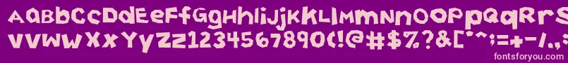 CuttingCorners Font – Pink Fonts on Purple Background