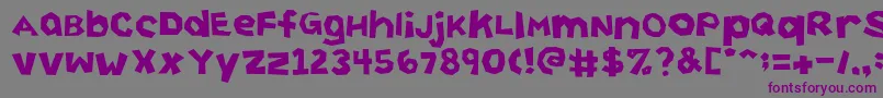 CuttingCorners Font – Purple Fonts on Gray Background