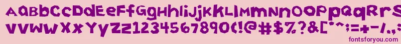 CuttingCorners Font – Purple Fonts on Pink Background