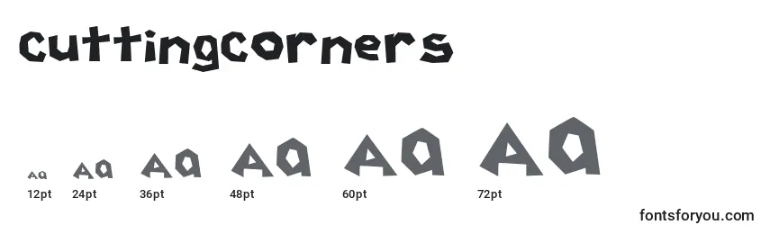 Размеры шрифта CuttingCorners