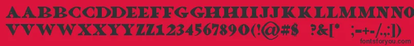 Dragonlands Font – Black Fonts on Red Background