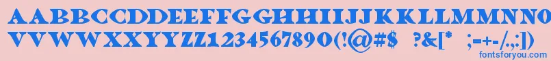 Dragonlands Font – Blue Fonts on Pink Background