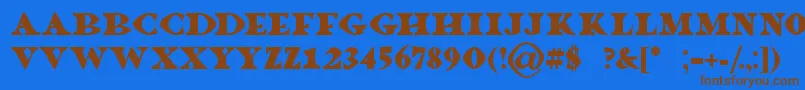Dragonlands Font – Brown Fonts on Blue Background