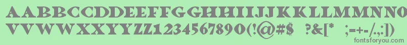 フォントDragonlands – 緑の背景に灰色の文字