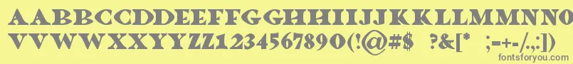 Dragonlands Font – Gray Fonts on Yellow Background