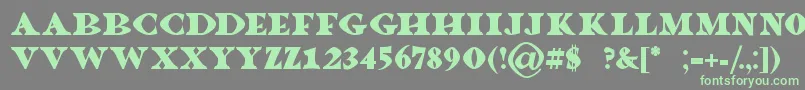 Dragonlands Font – Green Fonts on Gray Background
