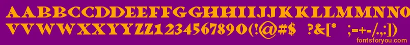 Dragonlands Font – Orange Fonts on Purple Background