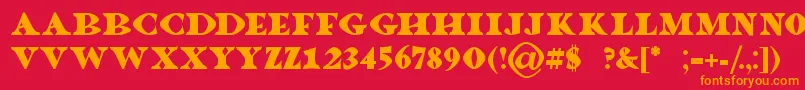 Dragonlands Font – Orange Fonts on Red Background