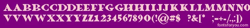 Dragonlands Font – Pink Fonts on Purple Background