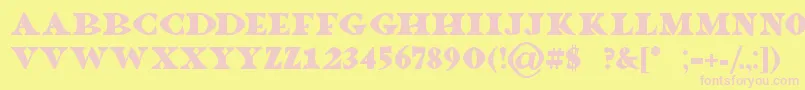 Dragonlands Font – Pink Fonts on Yellow Background