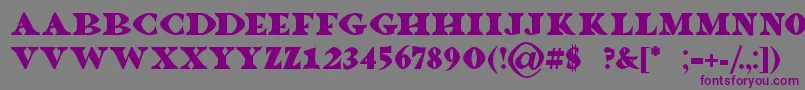 Dragonlands-Schriftart – Violette Schriften auf grauem Hintergrund