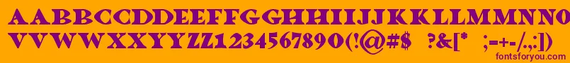 Dragonlands Font – Purple Fonts on Orange Background