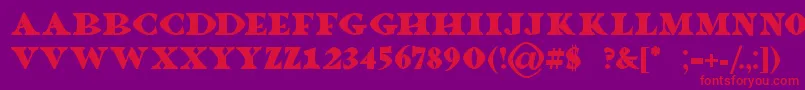 Dragonlands Font – Red Fonts on Purple Background