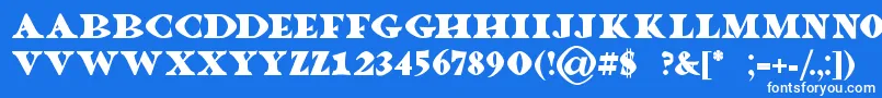 フォントDragonlands – 青い背景に白い文字