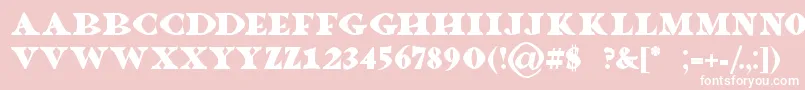 Dragonlands Font – White Fonts on Pink Background