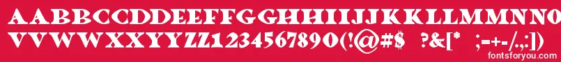 フォントDragonlands – 赤い背景に白い文字