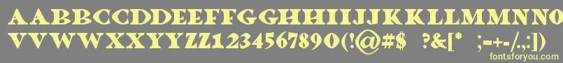 Dragonlands Font – Yellow Fonts on Gray Background