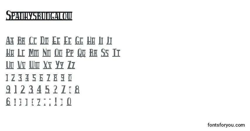 Czcionka Spankysbungalow – alfabet, cyfry, specjalne znaki