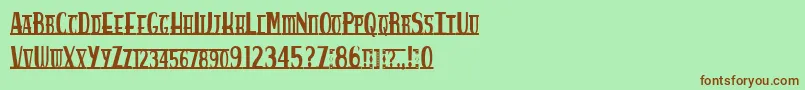 Spankysbungalow Font – Brown Fonts on Green Background