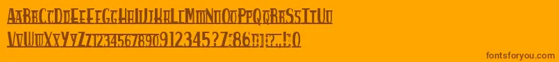 Spankysbungalow Font – Brown Fonts on Orange Background