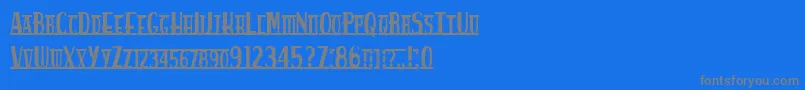 Spankysbungalow Font – Gray Fonts on Blue Background