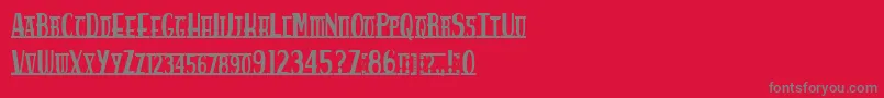 Spankysbungalow Font – Gray Fonts on Red Background