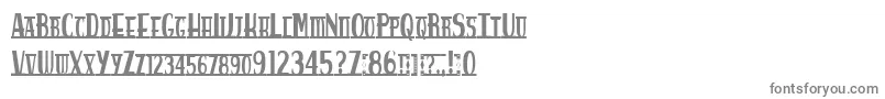 フォントSpankysbungalow – 白い背景に灰色の文字