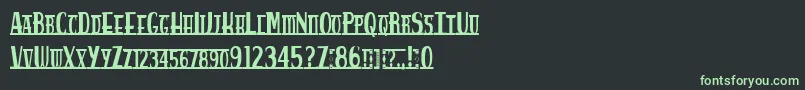 Spankysbungalow Font – Green Fonts on Black Background