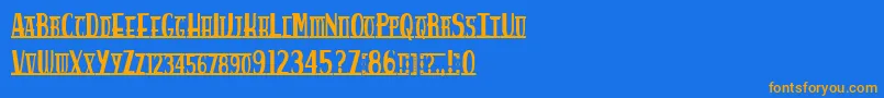 Spankysbungalow Font – Orange Fonts on Blue Background