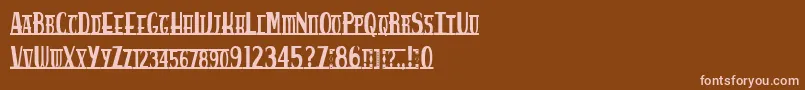 Spankysbungalow Font – Pink Fonts on Brown Background